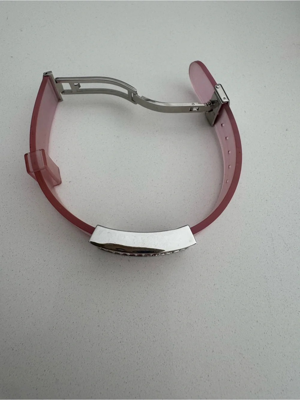 Swarovski Light Pink Crystal Pavé Bracelet with Silver Accents